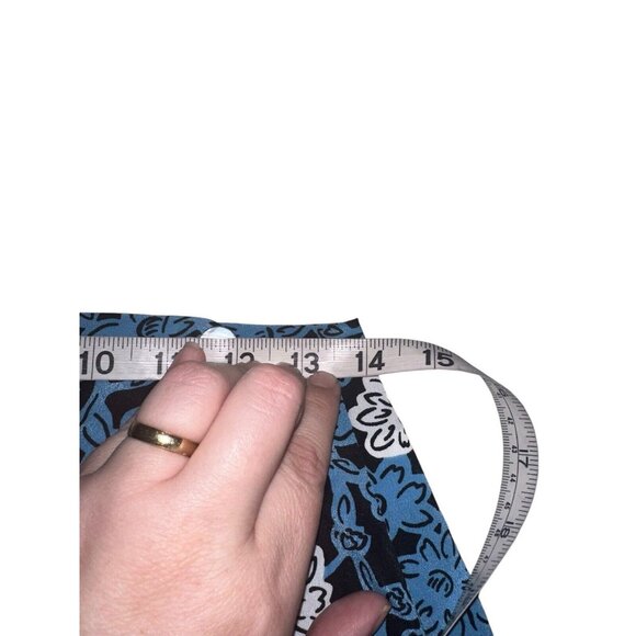 Vintage 90s R-Wear Rampage Wrap Maxi Skirt Juniors Sz 7 Blue Floral Hawaiian Y2K - Picture 6 of 7